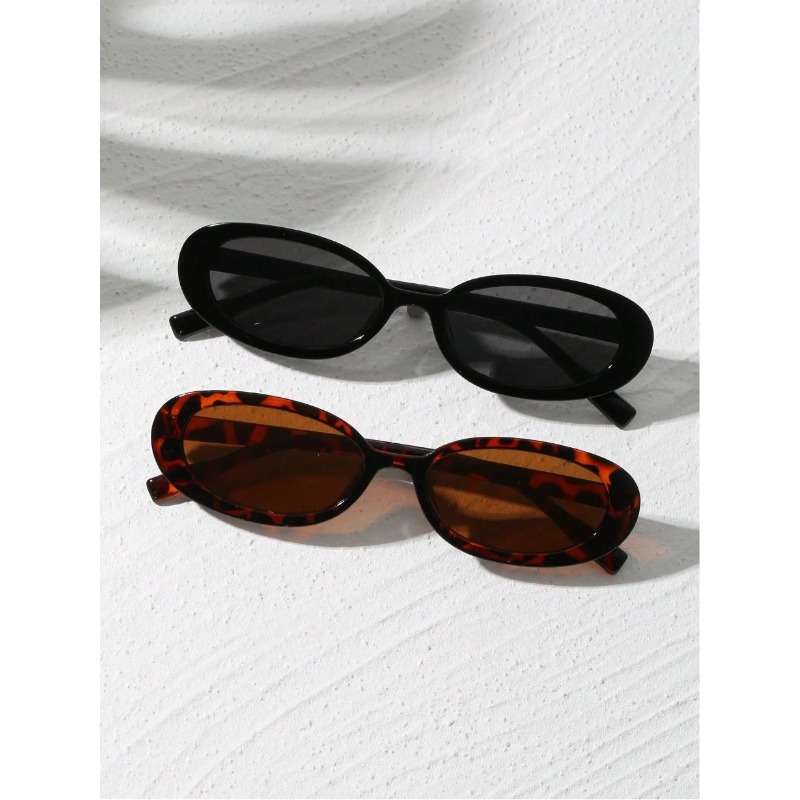 Vintage Outdoor Fashion - 2 adet Vintage Oval Plastik Güneş