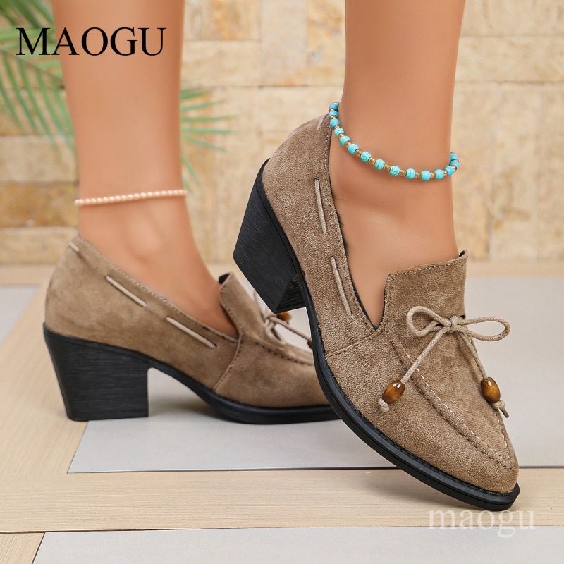 Vintage Outdoor Fashion - 7 CM Topuklu kadın İlkbahar Sonbahar