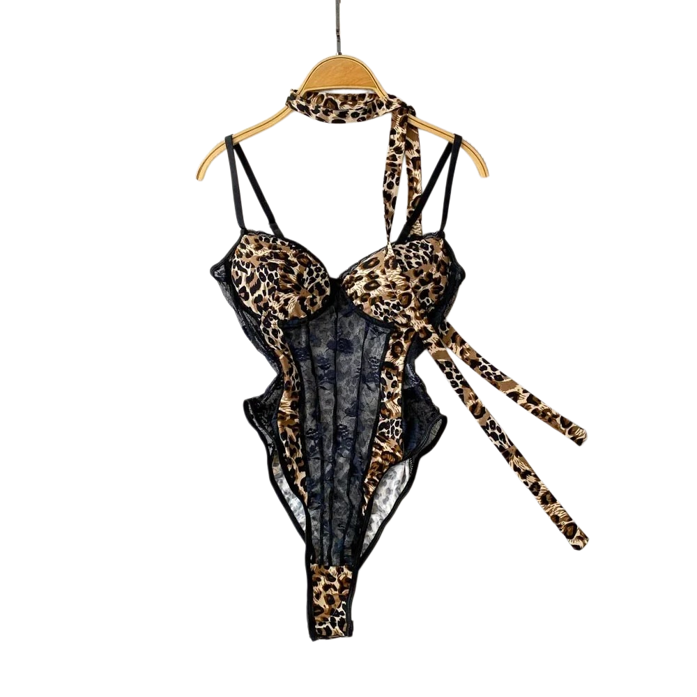Vintage Women Fashion - Kadın Hotsweet V Yaka Leopar İnce