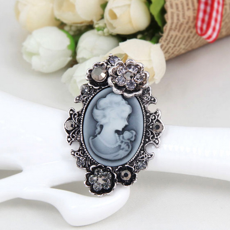 Vintage Fashion Queen - Bohemian altın gümüş renk Vintage broş