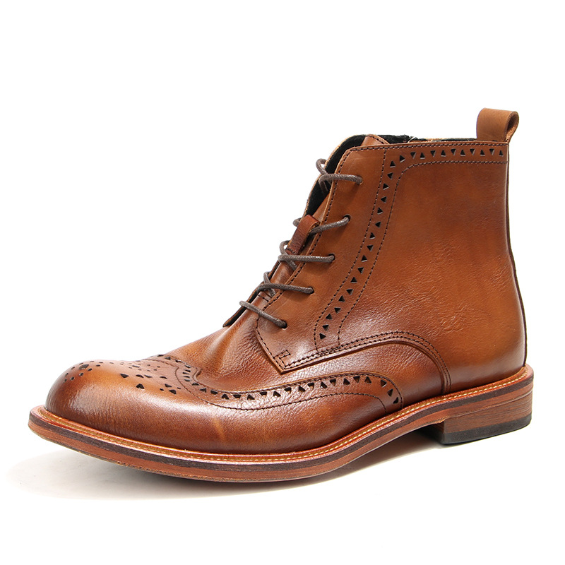 Vintage Fashion Mens - Vintage Erkek Ayak Bileği Chelsea Çizmeler
