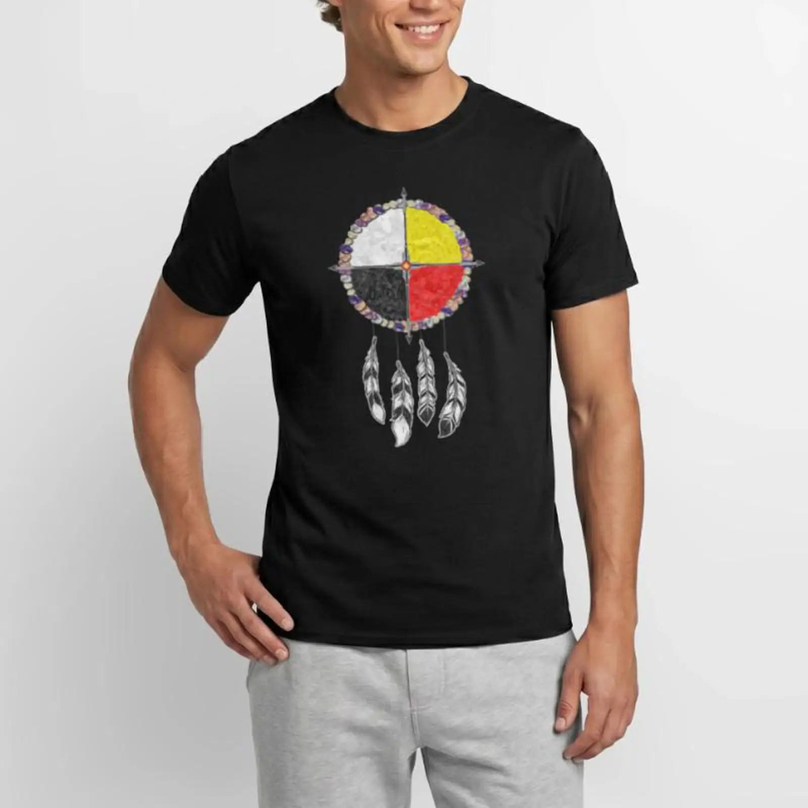 Vintage Fashion Wheel - Kızılderili Tıp Çarkı Dreamcatcher 1 Erkek