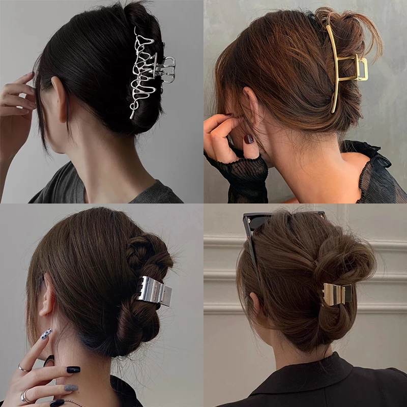 Vintage Fashion Ai - Moda Düzensiz Metal Saç Pençe Vintage