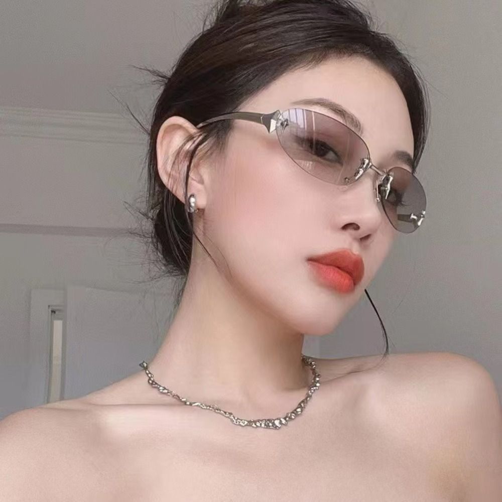 Y2K Tarzı Çerçevesiz Güneş Göz - Vintage Fashion Trends incelemesi ve fiyatı