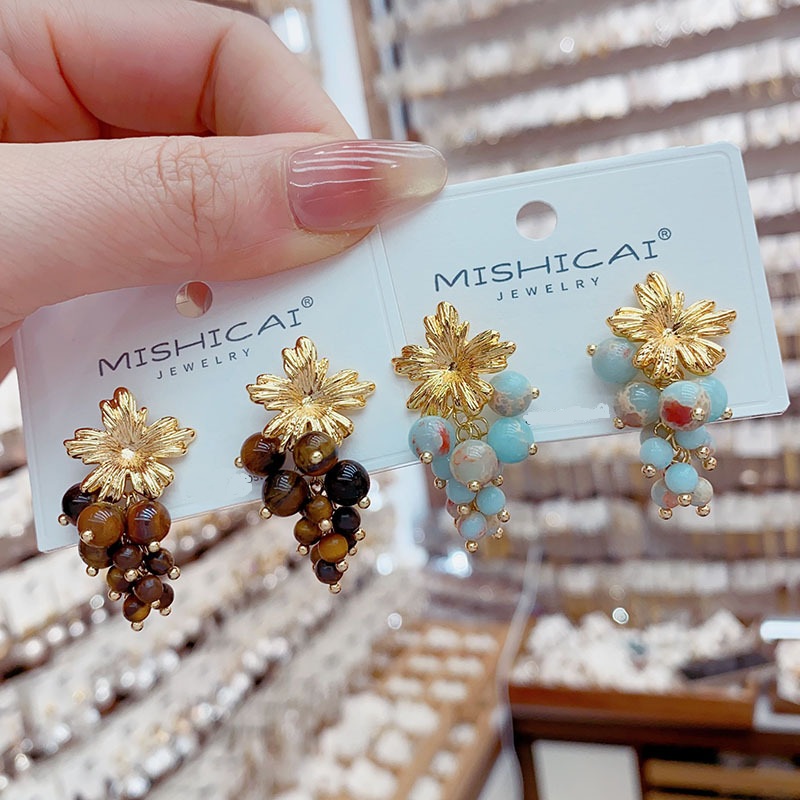 Turkuaz Üzüm Demet Küpe Lüks V - Vintage Fashion Influencer incelemesi ve fiyatı