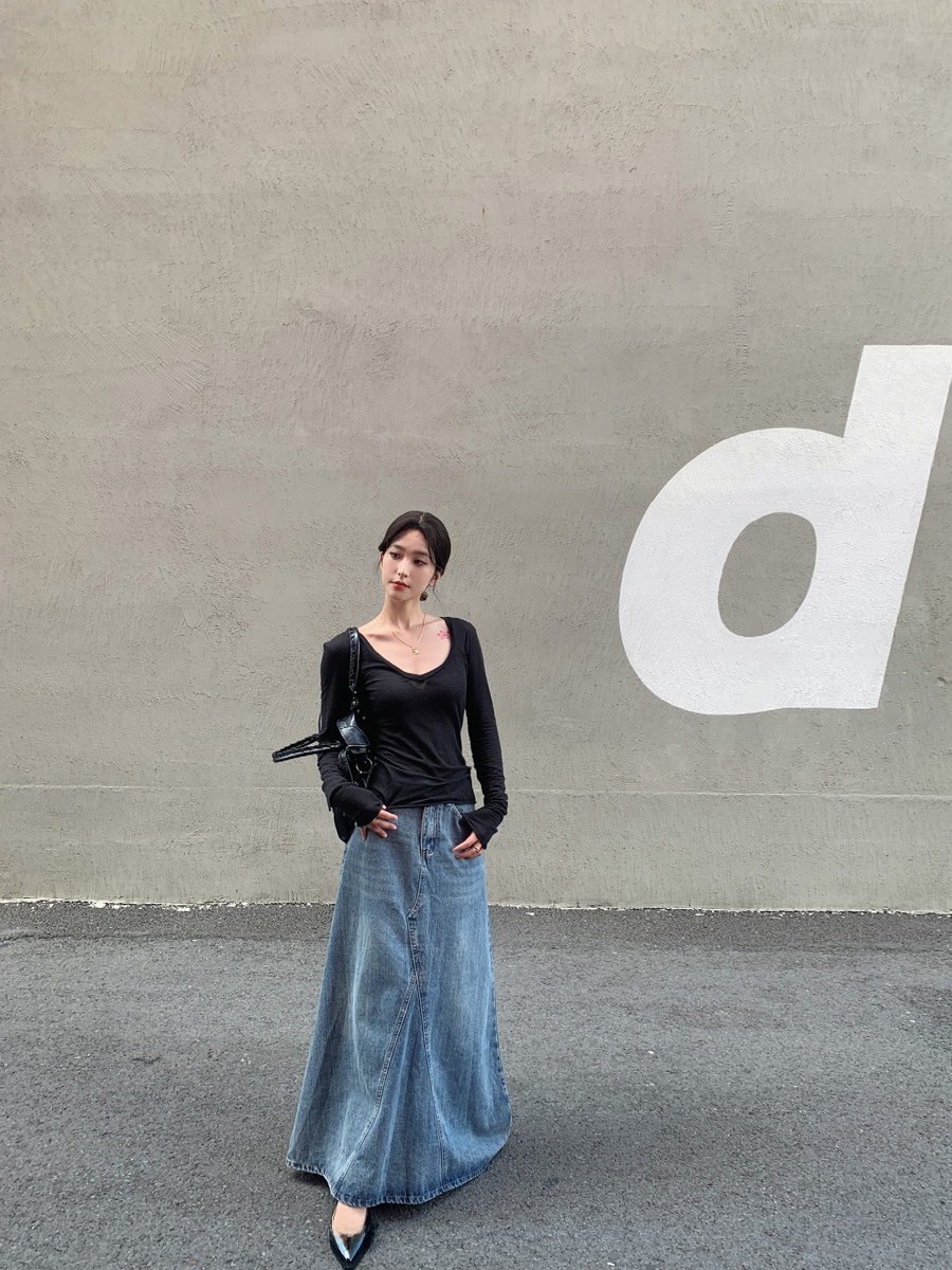 SMBL RAIN Vintage Yıkanmış Mav - Denim Skirt Midi Vintage incelemesi ve fiyatı
