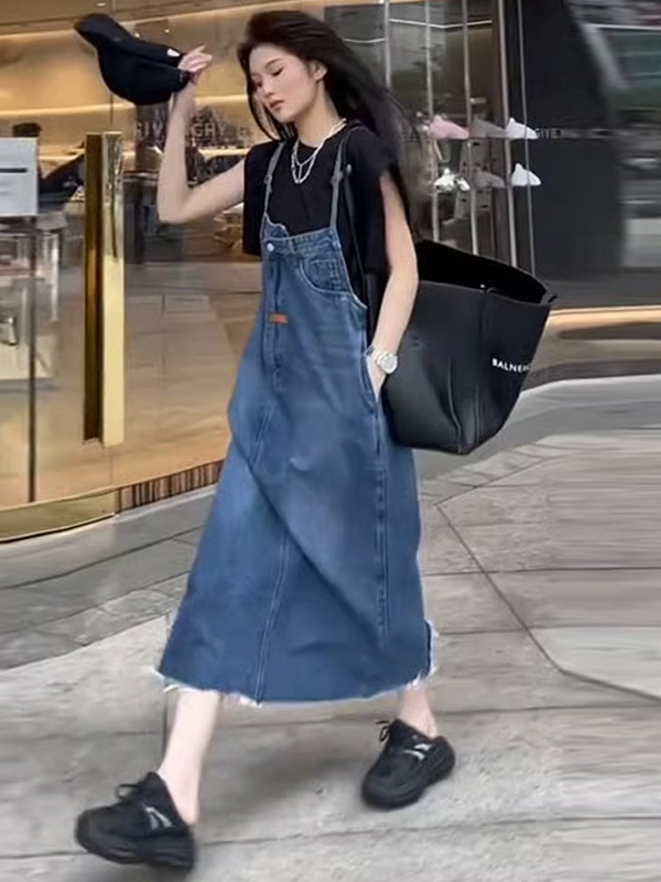 Vintage Amerikan Denim Tulum E - Denim Skirt Midi Vintage incelemesi ve fiyatı