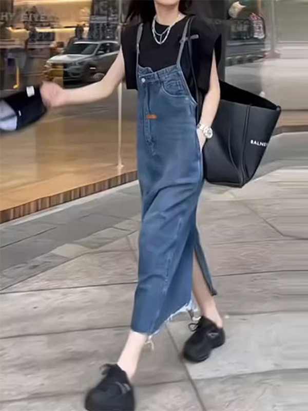 Vintage Amerikan Denim Tulum E - Denim Skirt Midi Vintage incelemesi ve fiyatı