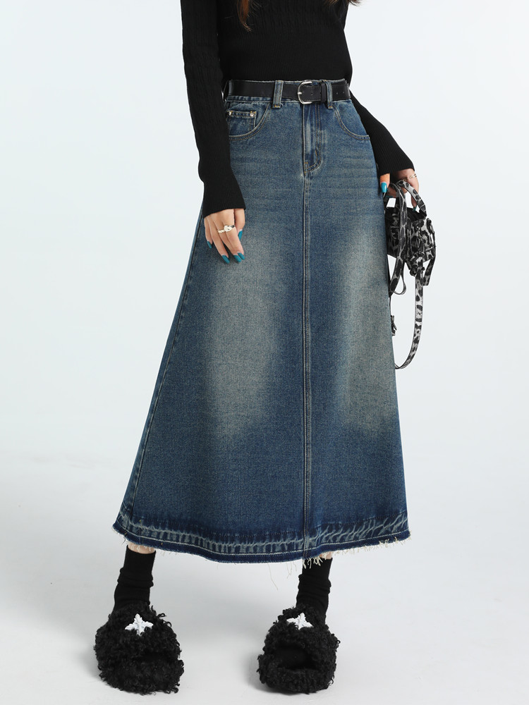 Yüksek Bel Vintage A-line Kot  - Denim Skirt Midi Vintage incelemesi ve fiyatı