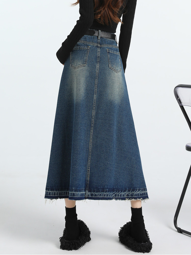 Yüksek Bel Vintage A-line Kot  - Denim Skirt Midi Vintage incelemesi ve fiyatı