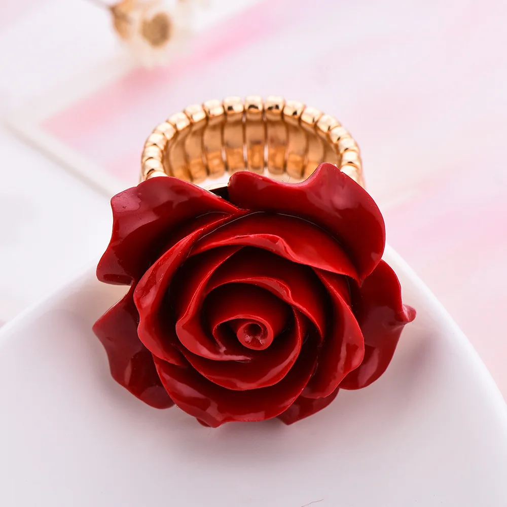 Yeni varış kırmızı renk reçine - Vintage Fashion Rings For Women incelemesi ve fiyatı