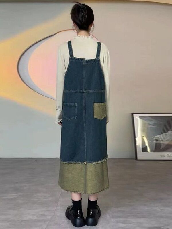 Vintage Denim Halter Elbise Ka - Denim Skirt Midi Vintage incelemesi ve fiyatı
