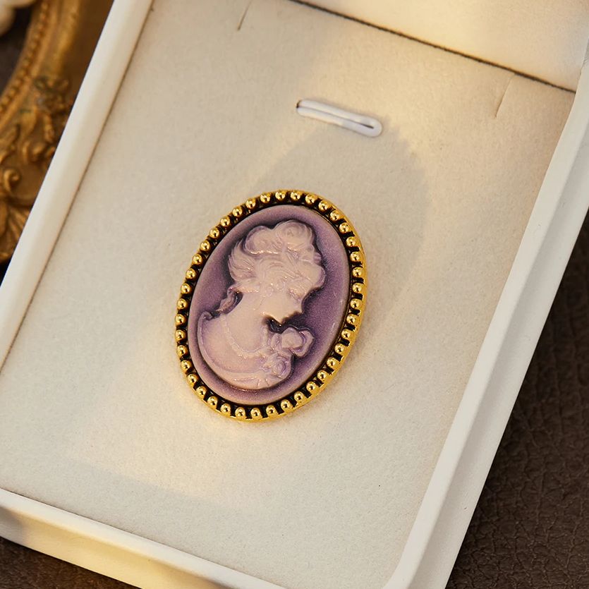 Vintage Cameo Broş Kadınlar iç - Vintage Fashion Queen incelemesi ve fiyatı