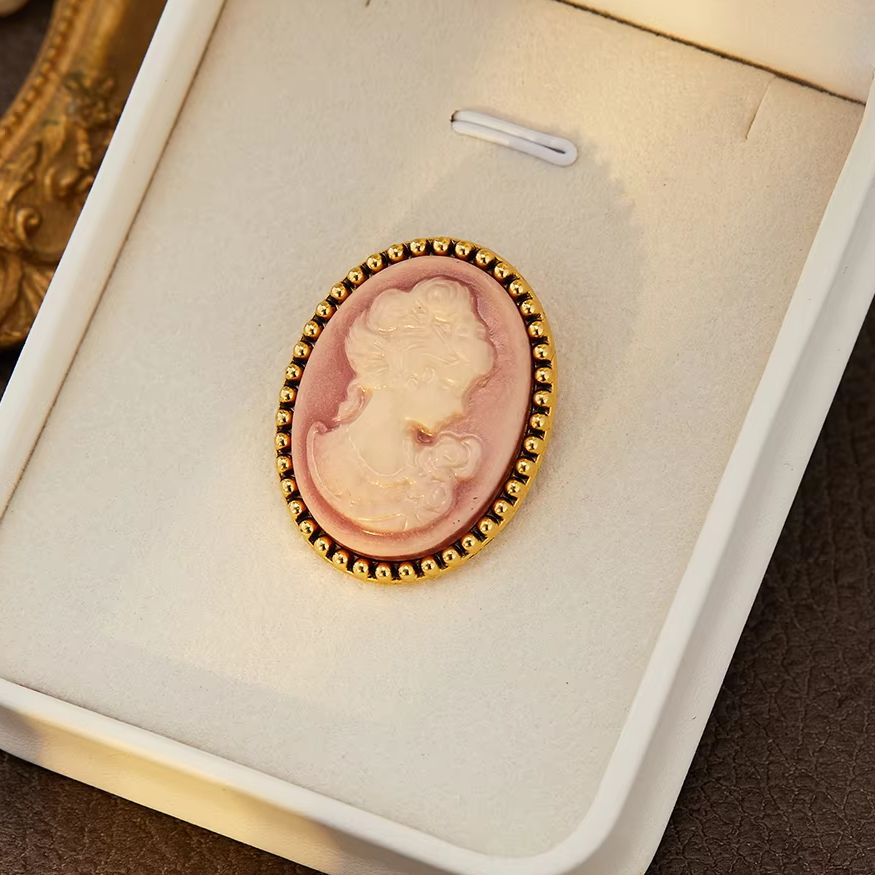 Vintage Cameo Broş Kadınlar iç - Vintage Fashion Queen incelemesi ve fiyatı