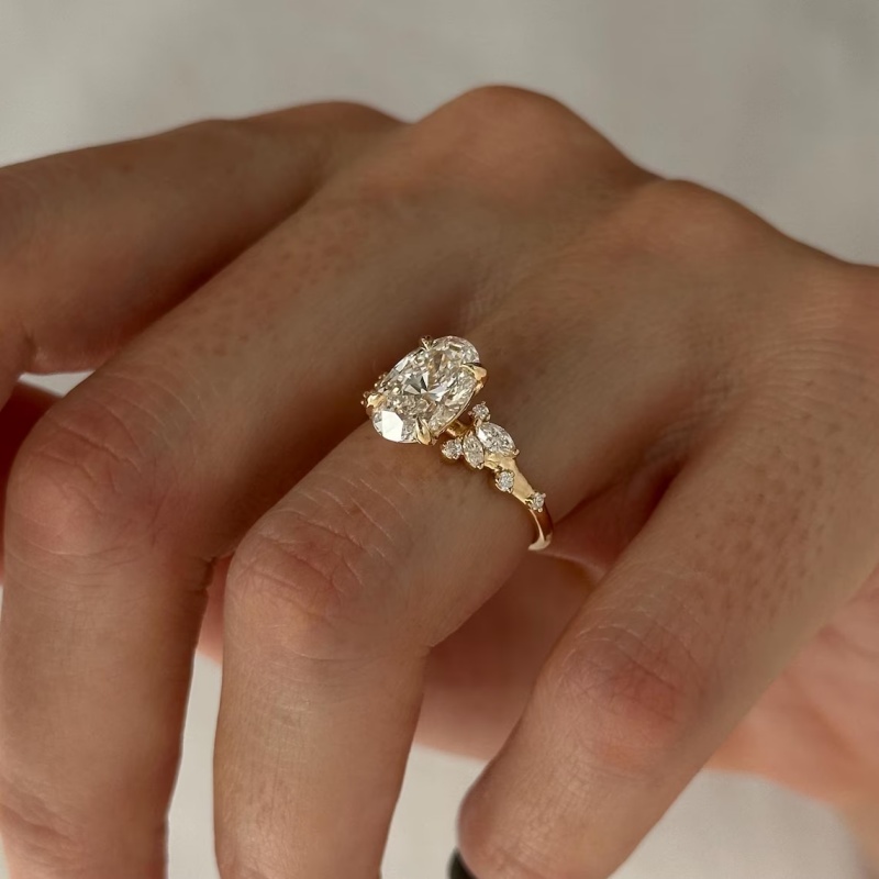 CxsJeremy IGI EF VS-VVS Oval K - Vintage Fashion Rings For Women incelemesi ve fiyatı