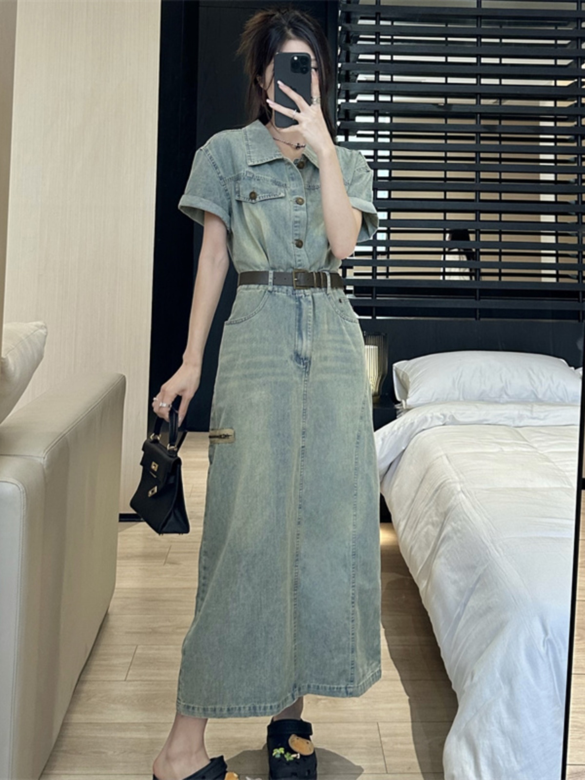 Artı Boyutu Vintage Amerikan S - Denim Skirt Midi Vintage incelemesi ve fiyatı
