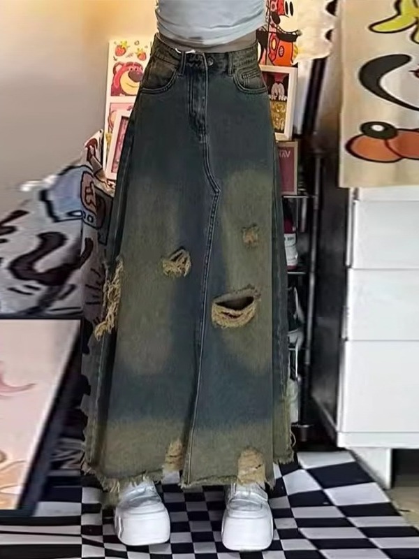 Yüksek Bel A Kesim Midi Kot Et - Denim Skirt Midi Vintage incelemesi ve fiyatı